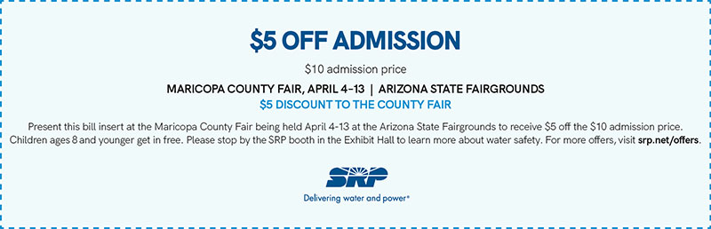 $5 off admission to the Maricopa county fair