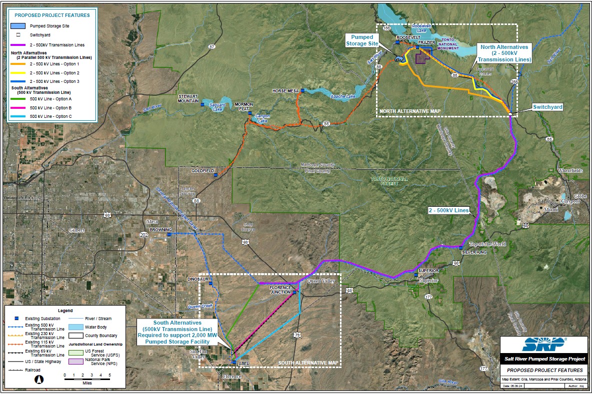 Salt River Pumped Storage Project area map