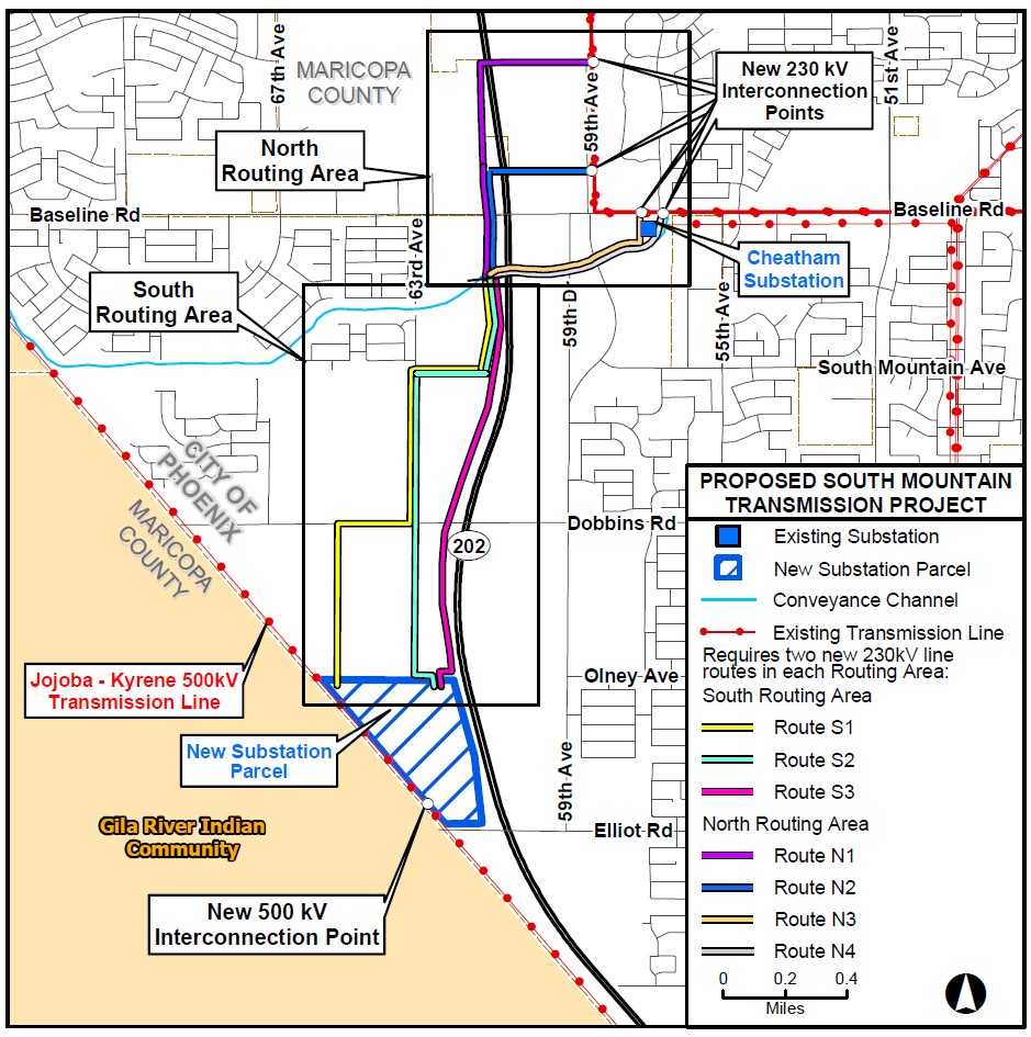 South Mountain Transition Project Phase 2 map